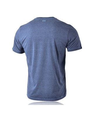 Tričko Northern Island V navy melange