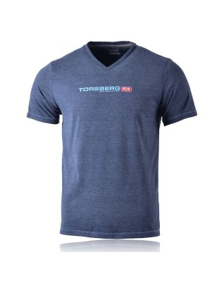 Tričko Northern Island V navy melange