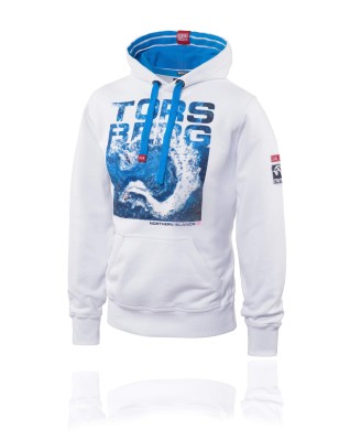 Mikina s kapucňou Wave white