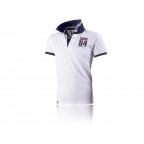 Poloshirt Flag white