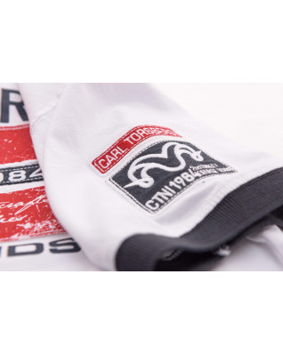 Poloshirt Flag white